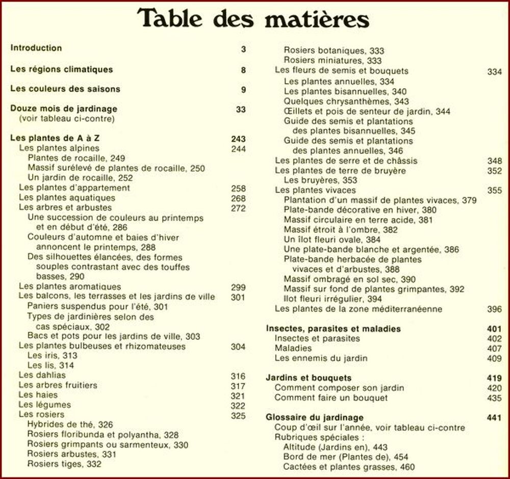 CALENDRIER DU JARDINAGE / prixportcompris Livres et BD