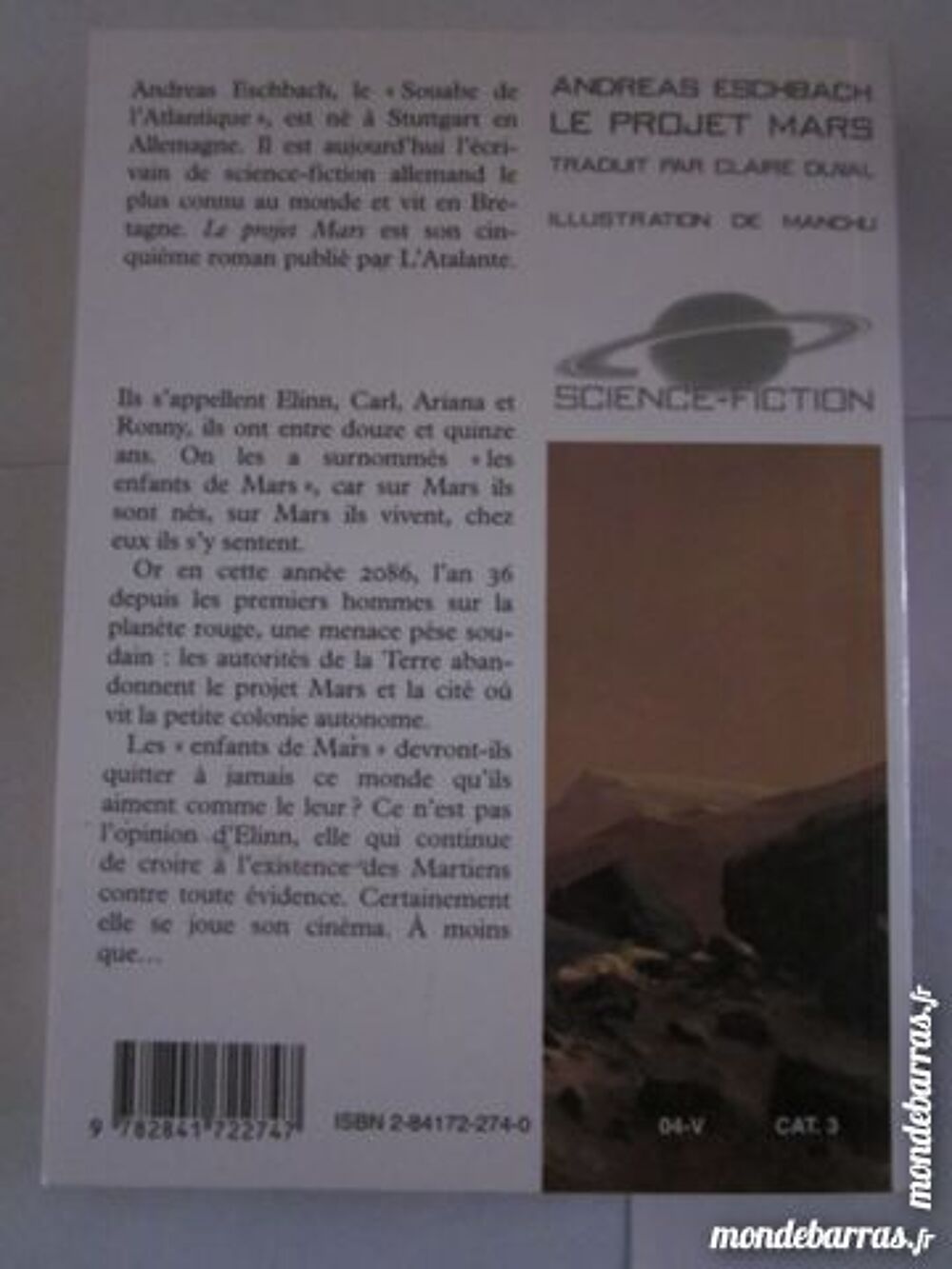 S F - LE PROJET MARS par ANDEAS ESCHBACH Livres et BD