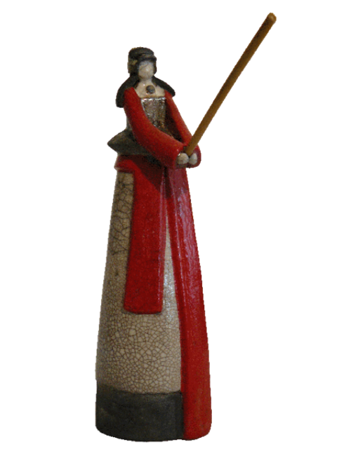 Figurine samourai en Raku 130 Cleuville (76)