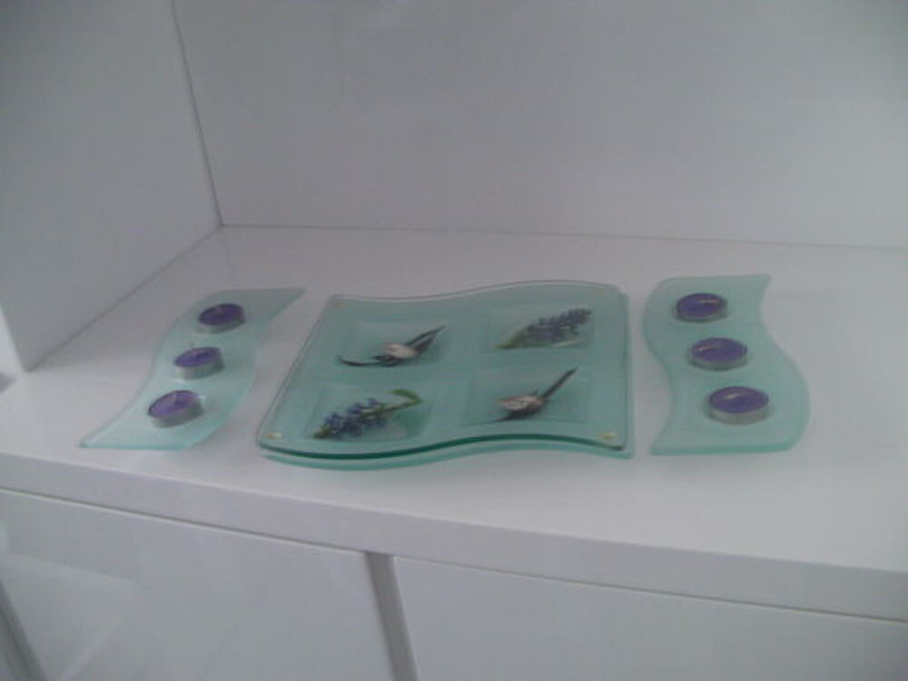 ENSEMBLE 3 PIECES avec BOUGIES Décoration
