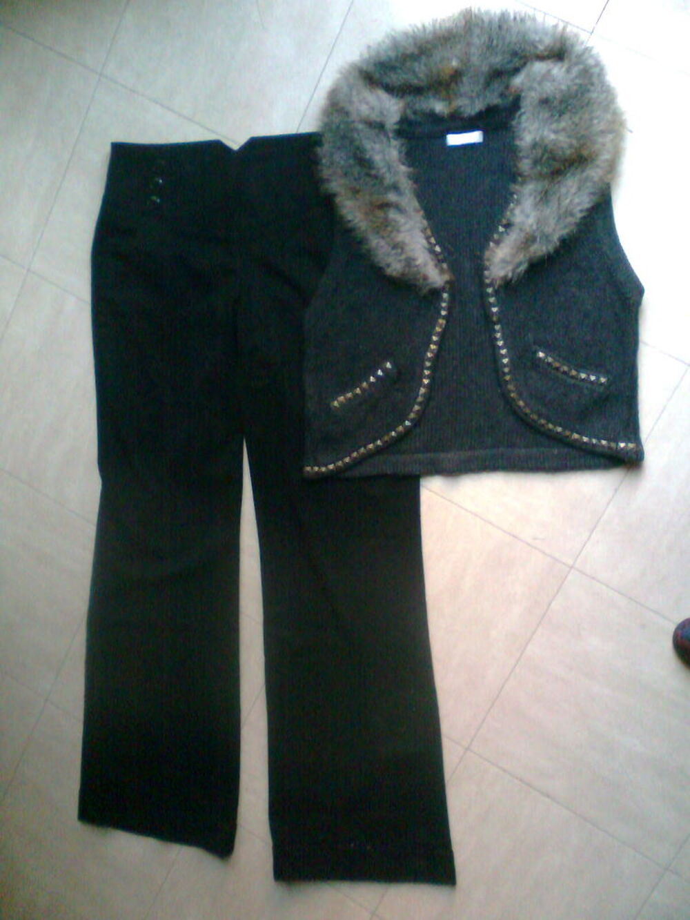 pt gilet t.2 -pantalon noir 38 - zoe Vêtements