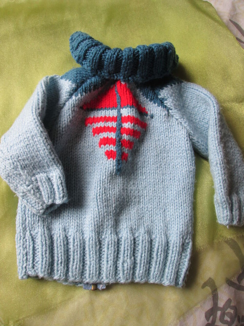 Veste enfant en laine tricot&eacute;e main Vêtements enfants