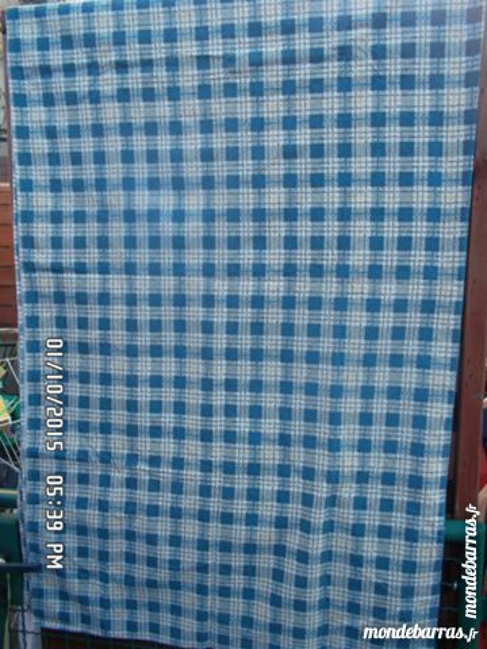 drap plat bleu &agrave; carreaux*juste 3e*kiki60230 Cuisine