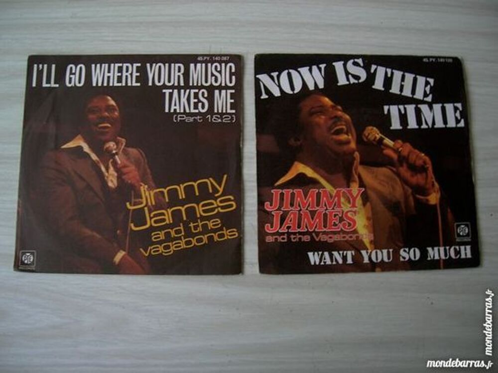 45 TOURS JIMMY JAMES AND THE VAGABONDS. Lot de DEUX 45 Trs. CD et vinyles