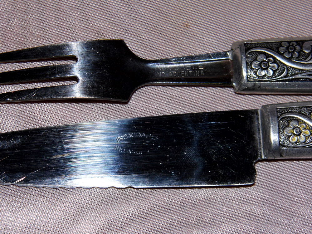 Couvert vintage couteau ancien fourchette argentina Electroménager