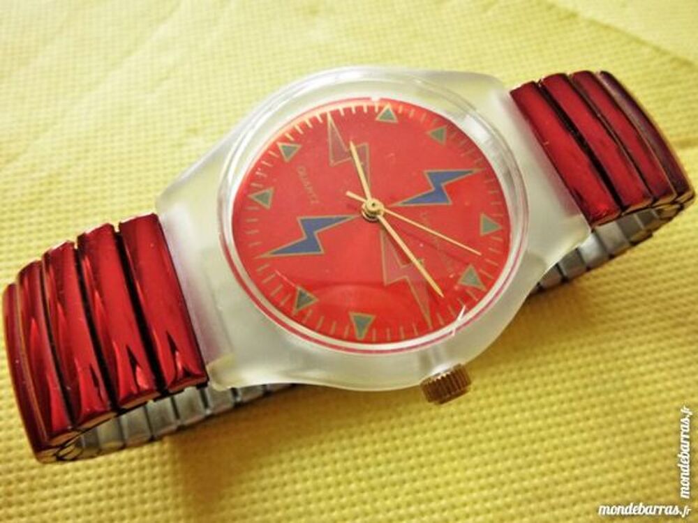 LUC DESROCHES montre rouge analogique LUD0025 Bijoux et montres