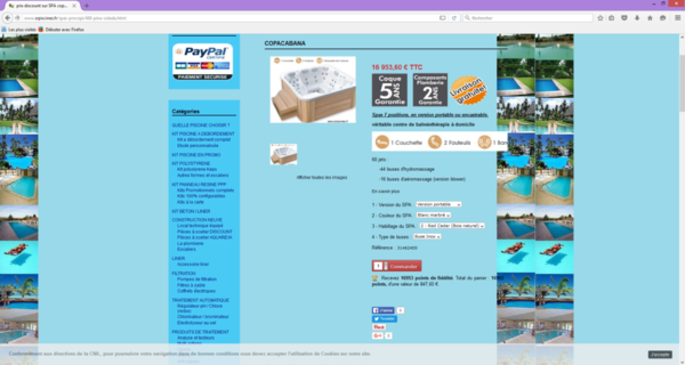 spa jacuzzi copacabana 7 places Sports