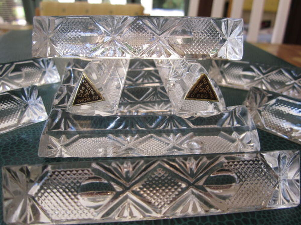 SUPPORTS COUTEAUX en CRISTAL de PLOMB Cuisine