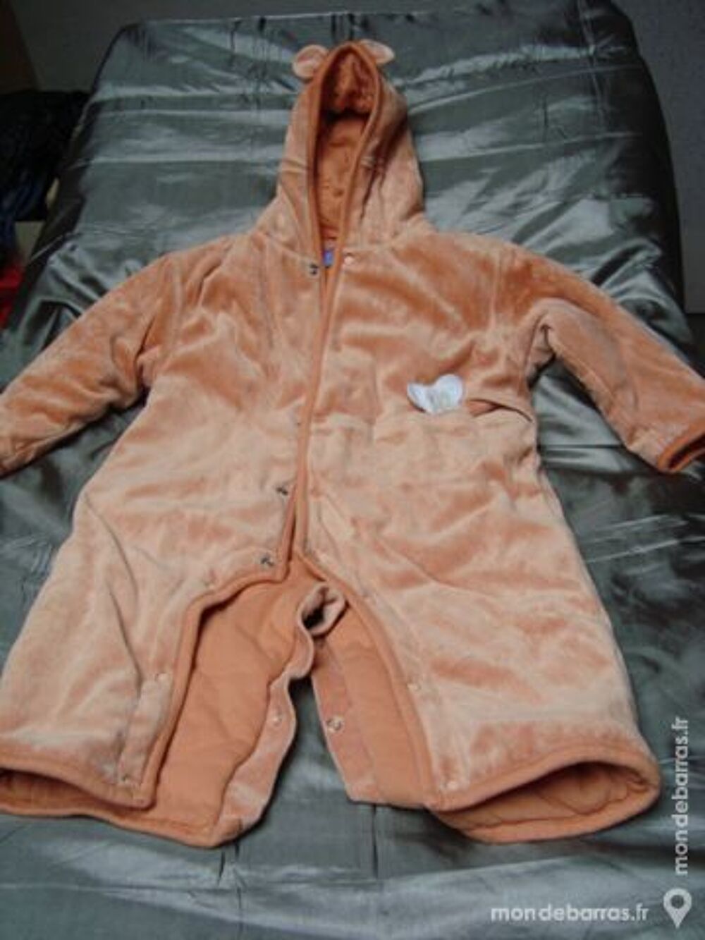 COMBINAISON VELOURS ABRICOT Vêtements enfants