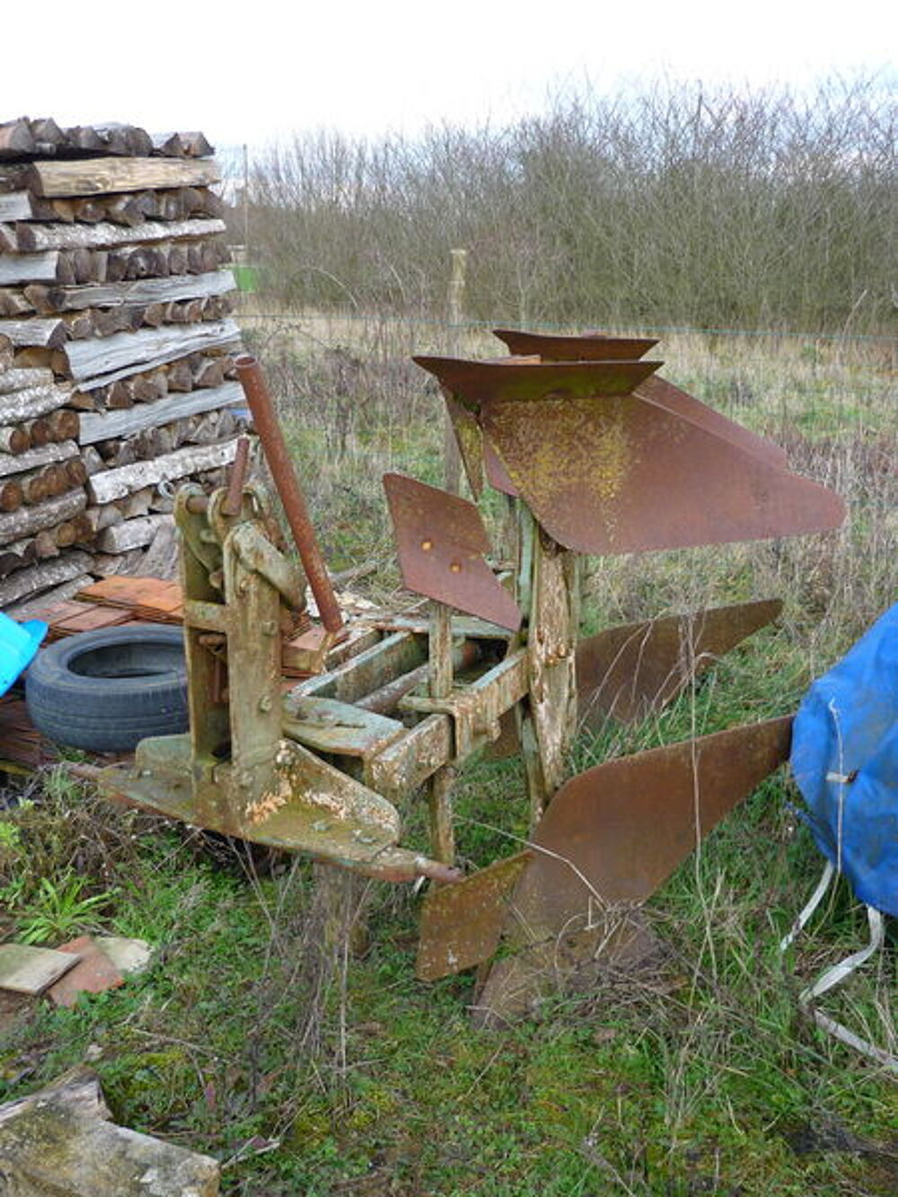 charrue 2 socs r&eacute;versible Jardin