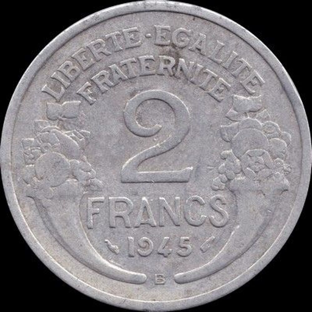 Gouvernement provisoire, 2 francs 1945B 