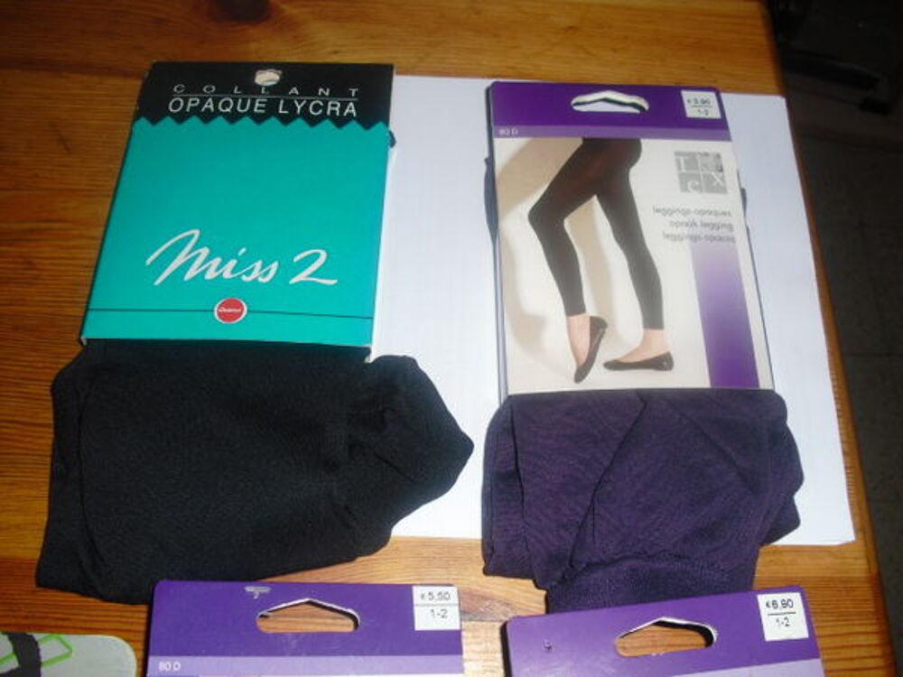 collants:/Legging OPAQUES NEUF TAILLE 1/2 LOT DE 5 Vêtements