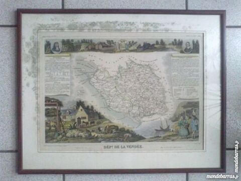 Carte de la Vende fin 19e 100 Challans (85)