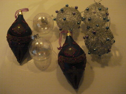 Ancien lot de boules de sapin dco nol 40 Fontenay-le-Fleury (78)