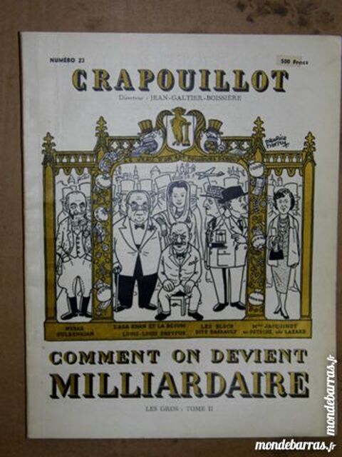 LE CRAPOUILLOT MILLIARDAIRE revue ancienne 1953 10 Dunkerque (59)