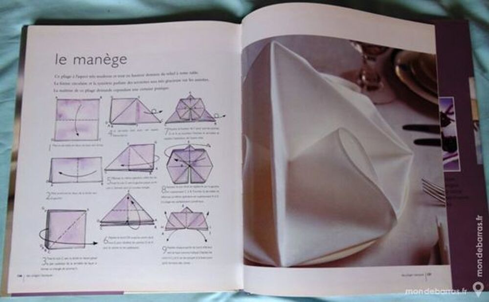 PLIAGE DES SERVIETTES Livres et BD
