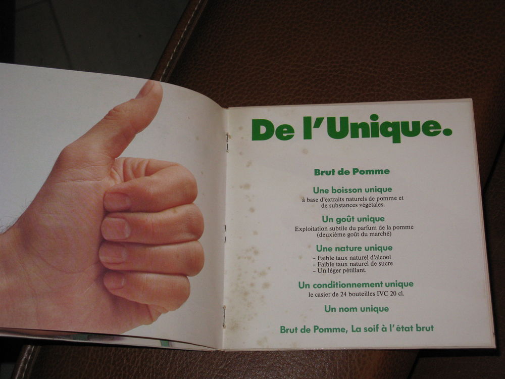 LIVRET 45 TOURS PUBLICITAIRE BRUT DE POMME 