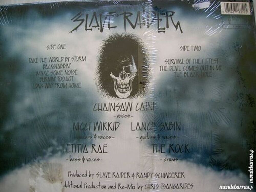 33 TOURS SLAVE RAIDER Take the world by storm CD et vinyles
