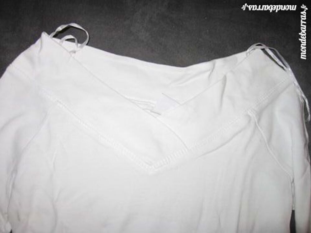 Top Cama&iuml;eu 36 Blanc FEMME Vêtements