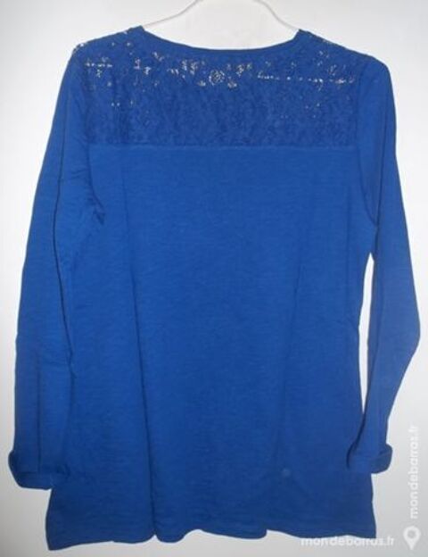 Tee-shirt bleu - manches longues - femme 6 Pont-Pan (35)