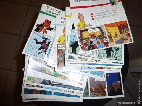 47 fiches cartonnées pour enfants  illustré TINTIN 23 Bordeaux (33)
