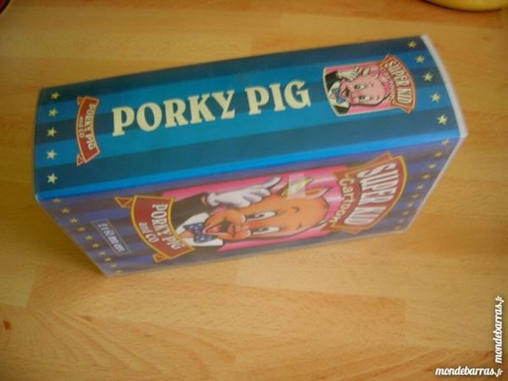 DOUBLE K7 VHS PORKY PIG 2X60Mn DESSINS ANIMES DVD et blu-ray