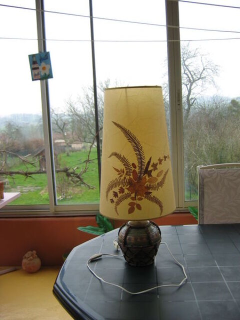 1 lampe  poser vintage avec dcor fleurs sches. 40 Le Vernois (39)