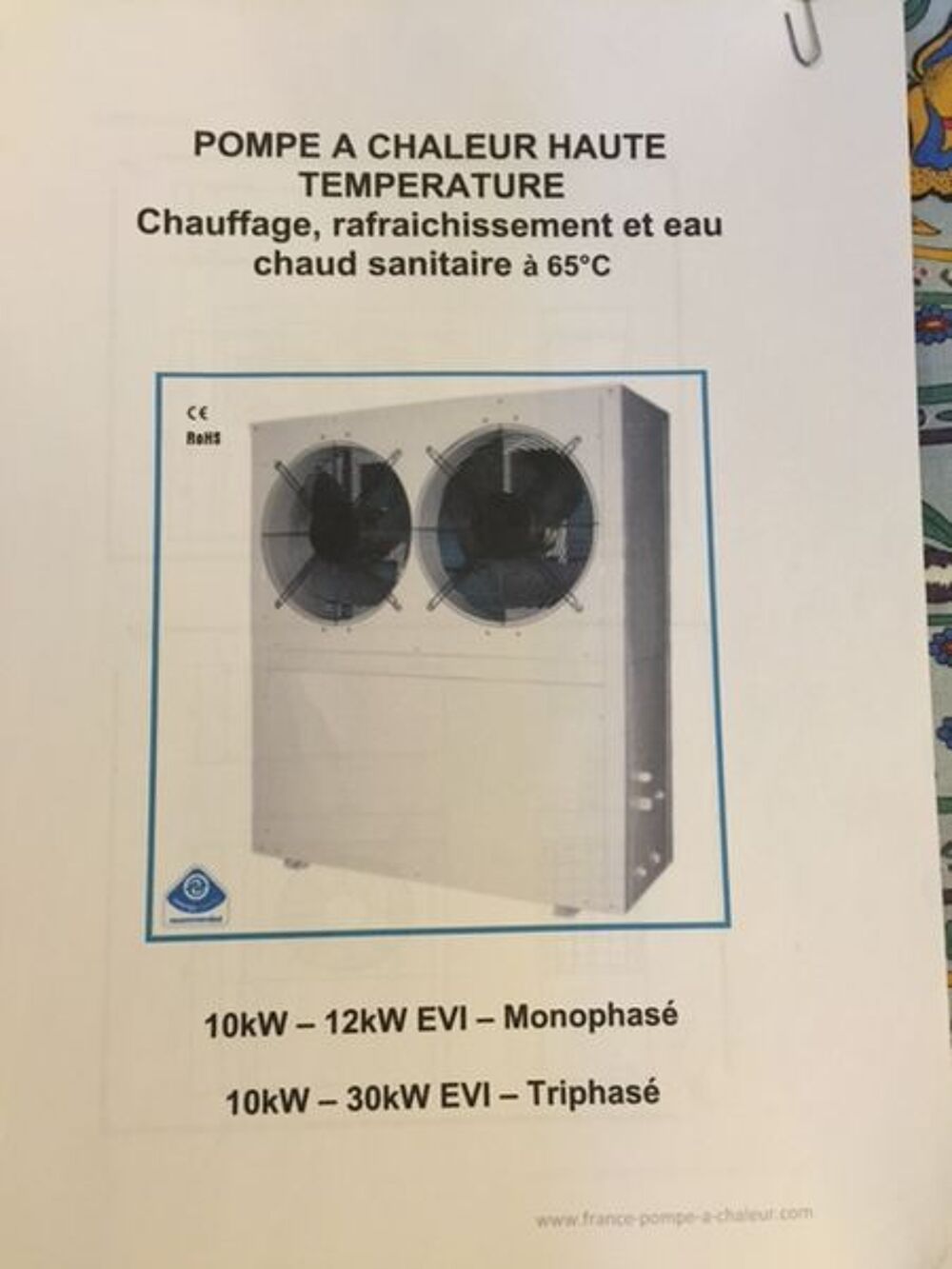 Pompe &agrave; chaleur 12KW Chaud/froid Bricolage