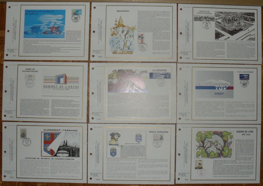  Lot de 18 Feuillets Philat&eacute;liques CEF 1988 &agrave; 1989.
