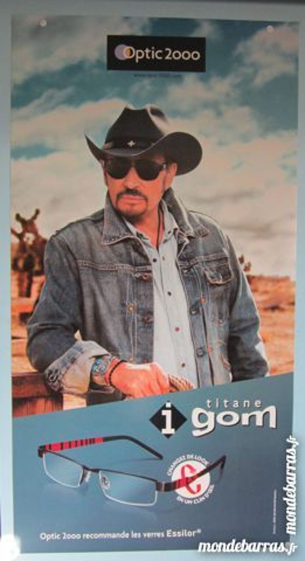 AFFICHE OPTIC 2000 Johnny HALLYDAY 