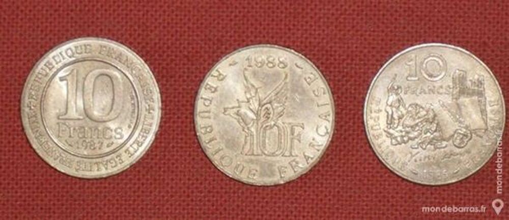 3 pi&egrave;ces de 10 Frs Victor Hugo(1985), Rolland Garr 