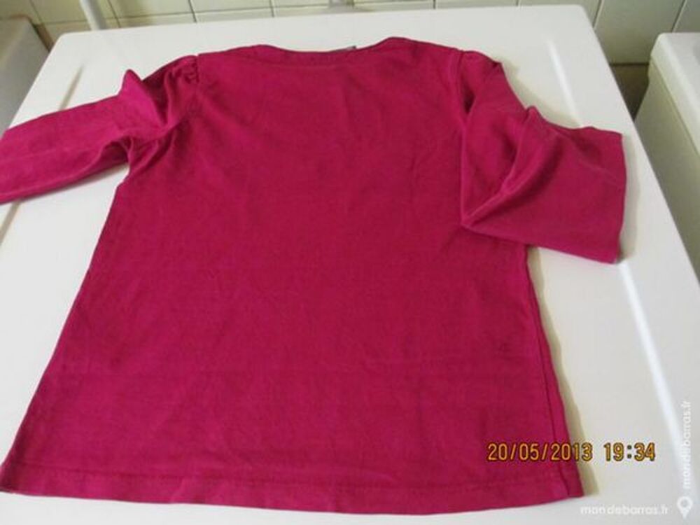 Fille 8 A tee shirt TAPE A L'OEIL fushia coton Vtements enfants