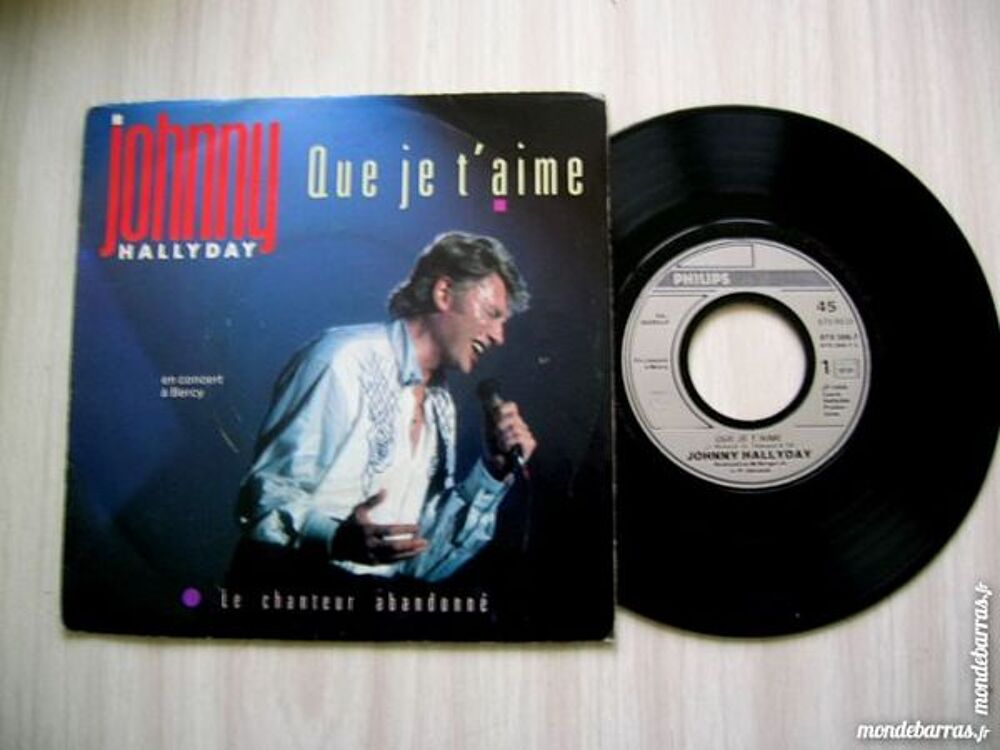 45 TOURS JOHNNY HALLYDAY Que je t'aime - Bercy CD et vinyles