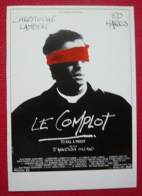 Affichette du film Le complot (1988) ? Christophe Lambert 15 Sucy-en-Brie (94)