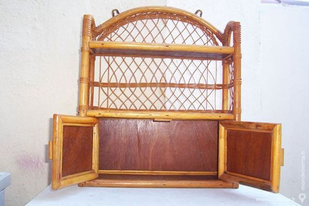 armoire de toilette rotin osier Cuisine