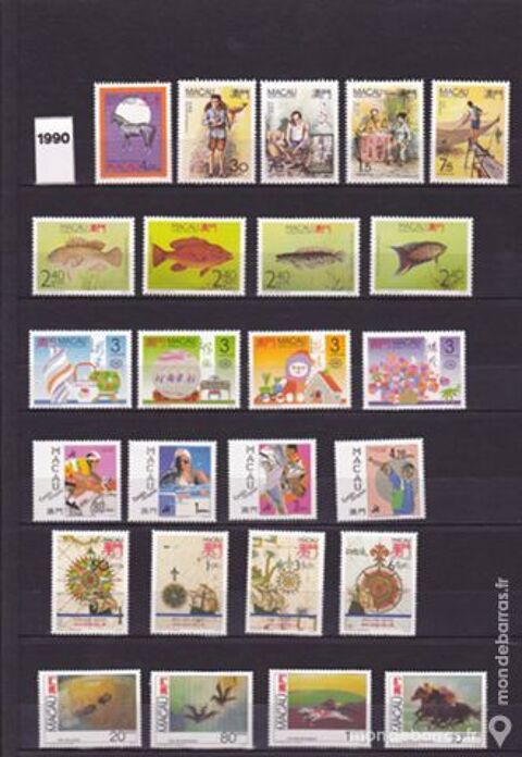 Timbres macao neufs année complète 1990 11 Joué-lès-Tours (37)