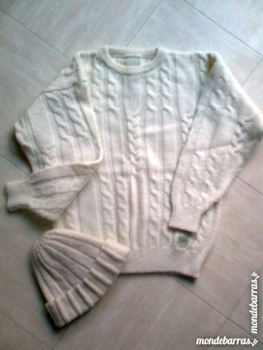 pull et bonnet beiges en laine - 40/42 - zoe Vêtements