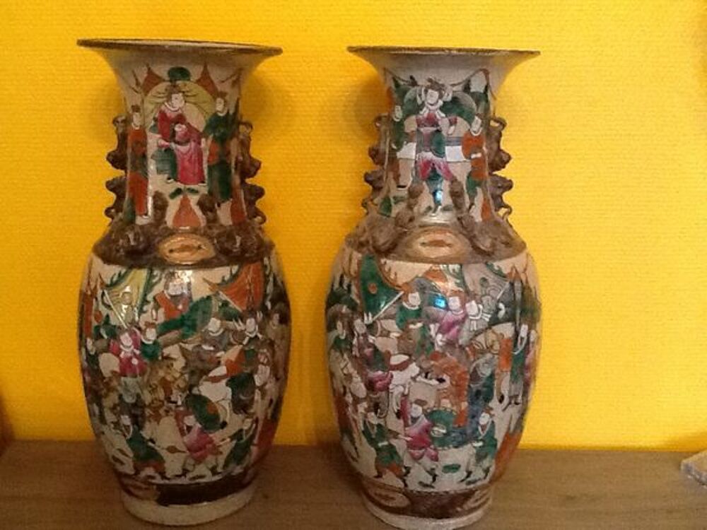 Vases en porcelaine de nankin 18eme authentiques 