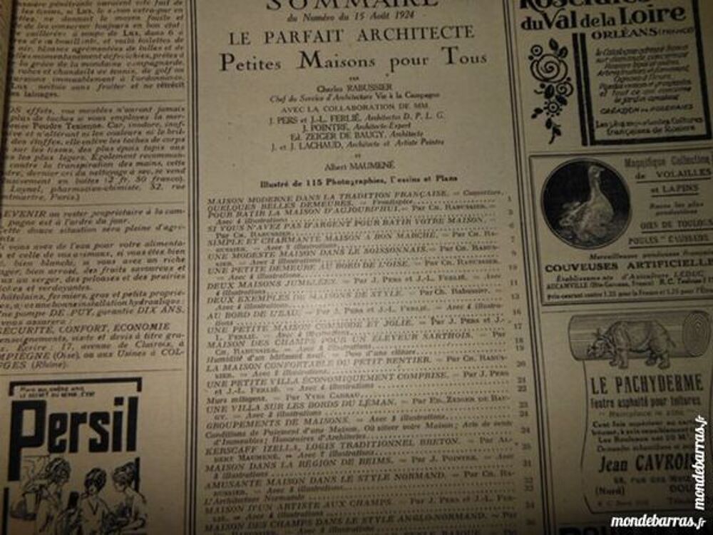 vie &agrave; la campagne N&deg; exceptionnel d'aout 1924 Livres et BD