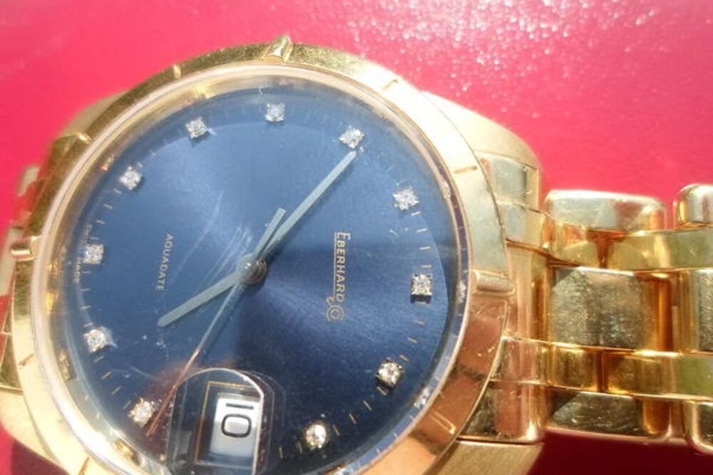 montre bracelet homme or jaune marque eberhard Bijoux et montres