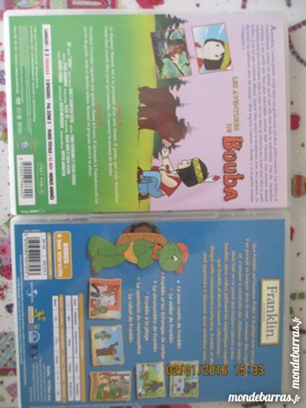 2 DVD : Franklin &agrave; la plage et Bouba DVD et blu-ray