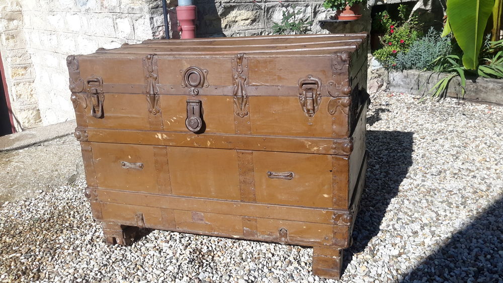 Malle Am&eacute;ricaine - Coffre - en Bois Décoration