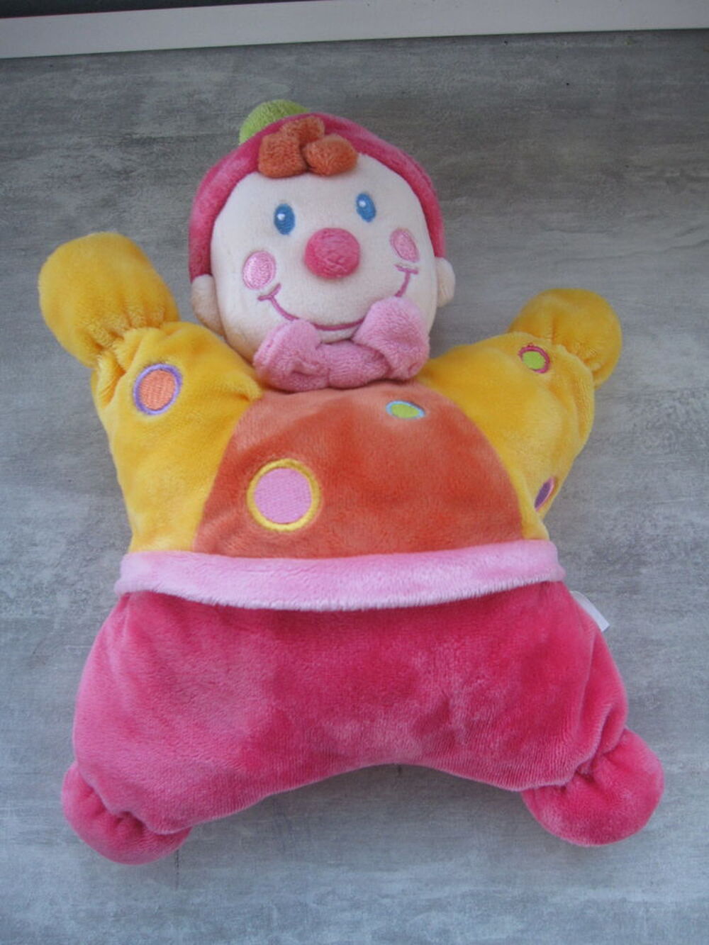 lutin nicotoy orange jaune rose 25cm Jeux / jouets