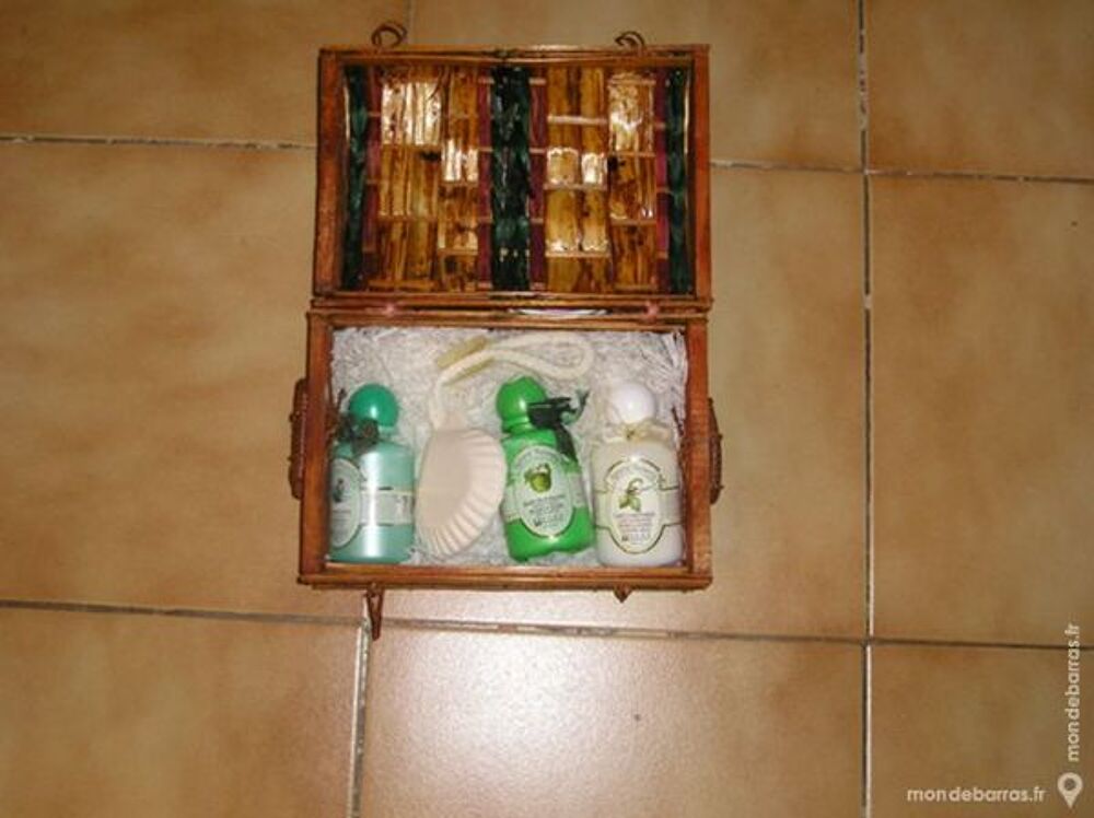 coffret beaut&eacute; en osier complet 
