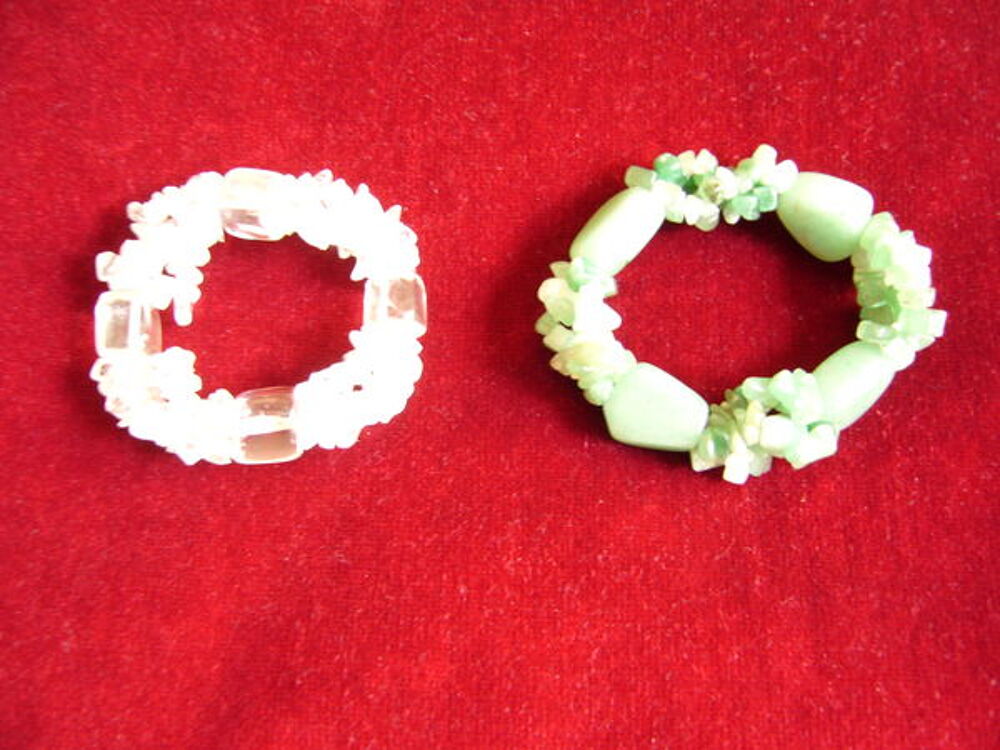 2 ravissants bracelets jadeite, fluorine Bijoux et montres