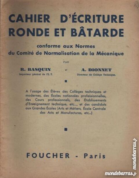 CAHIER D'�CRITURE - calligraphie / prixportcompris 15 Laon (02)