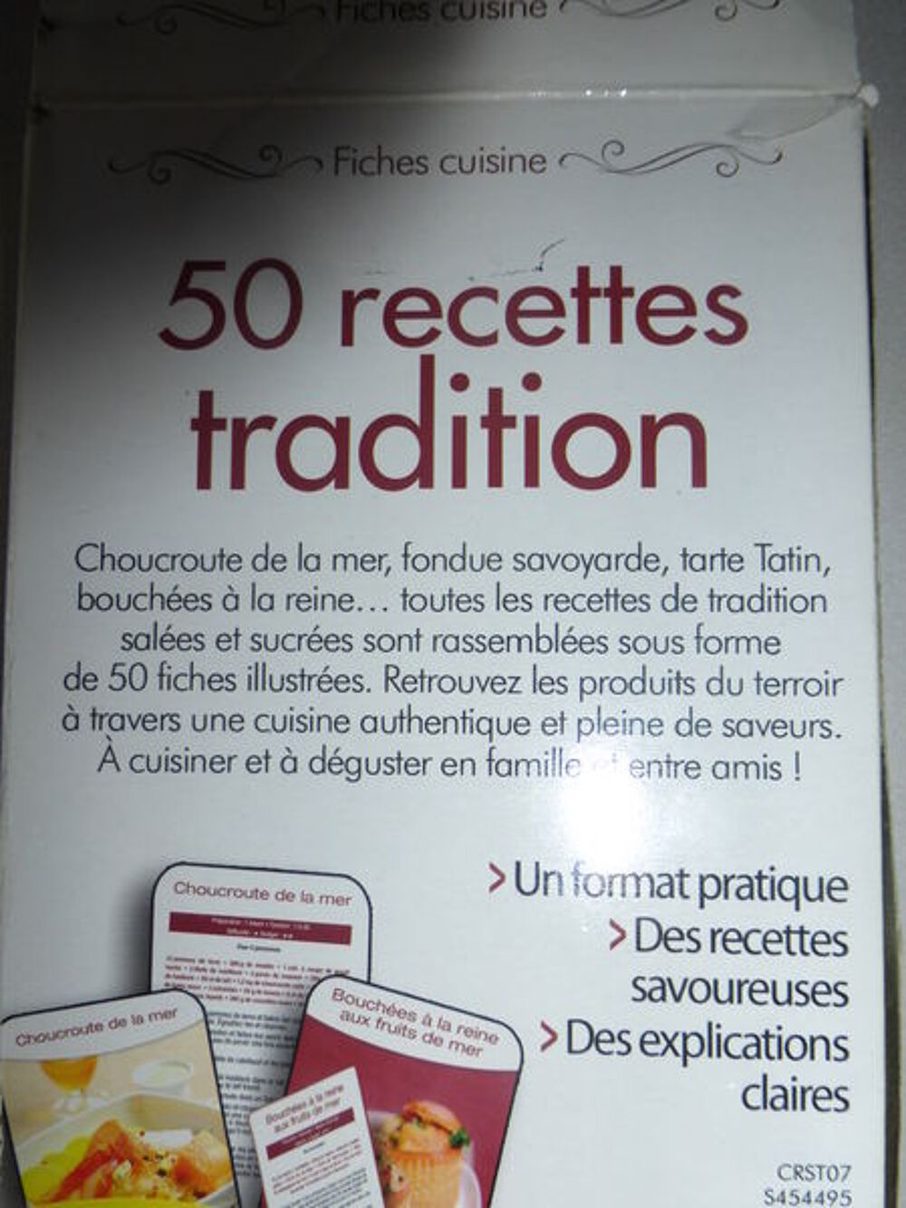 LIVRE DE RECETTE fiche TRADITION Livres et BD