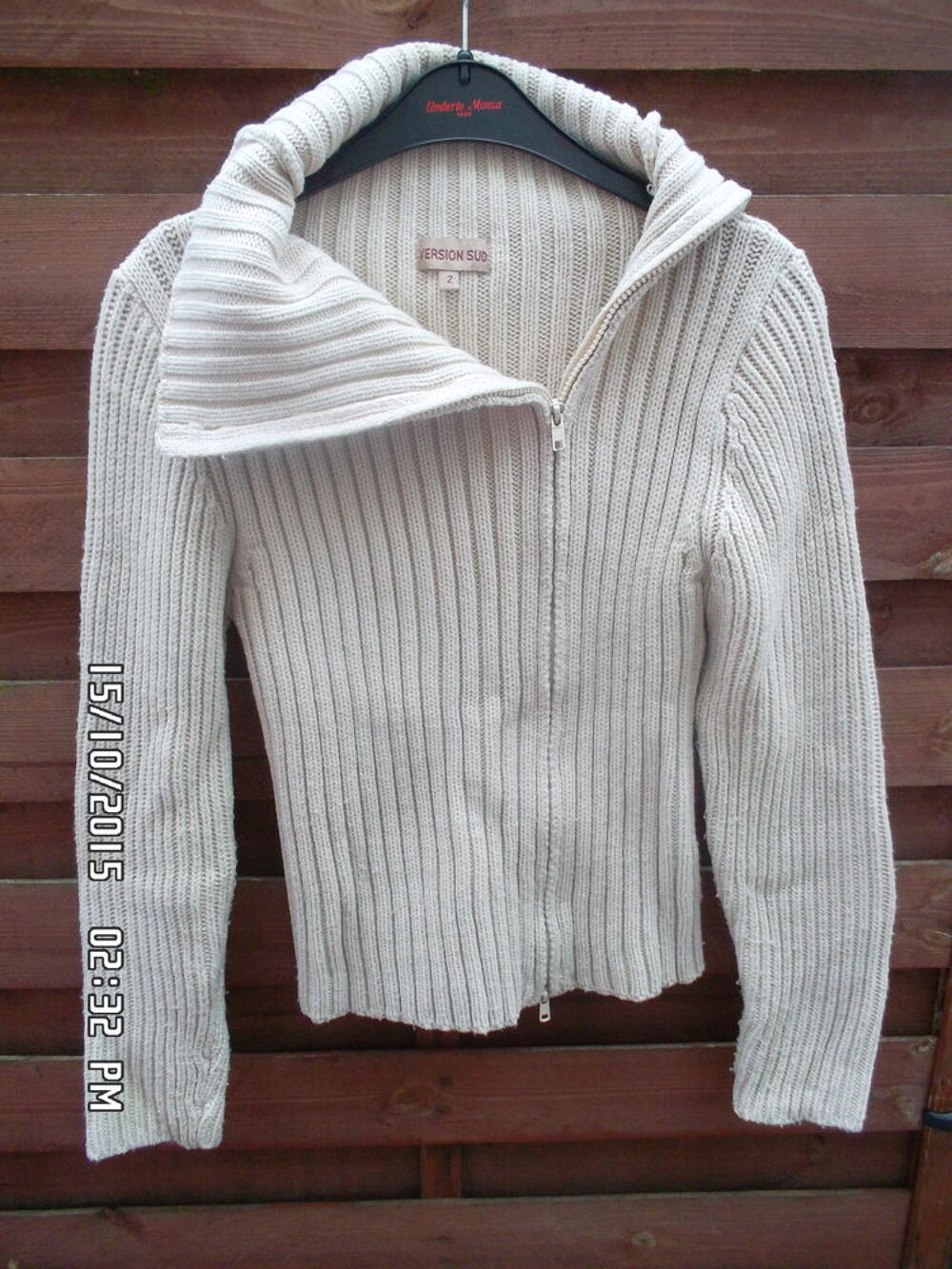 GILET ECRU T.2*JUSTE 3E*KIKI60230 Vêtements