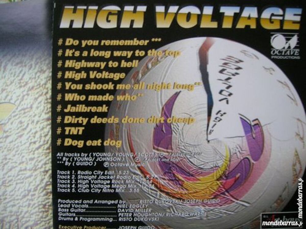 CD ACDC HIGH VOLTAGE Medley Tribute - CANADA CD et vinyles