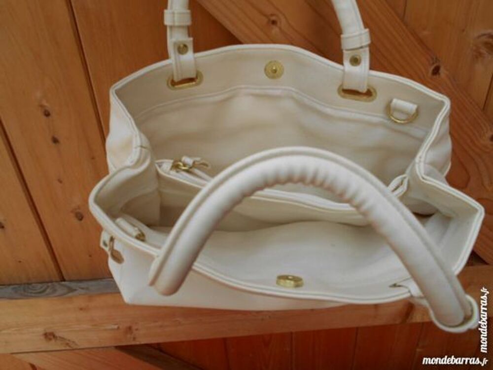 SAC FEMME blanc &eacute;cru Maroquinerie